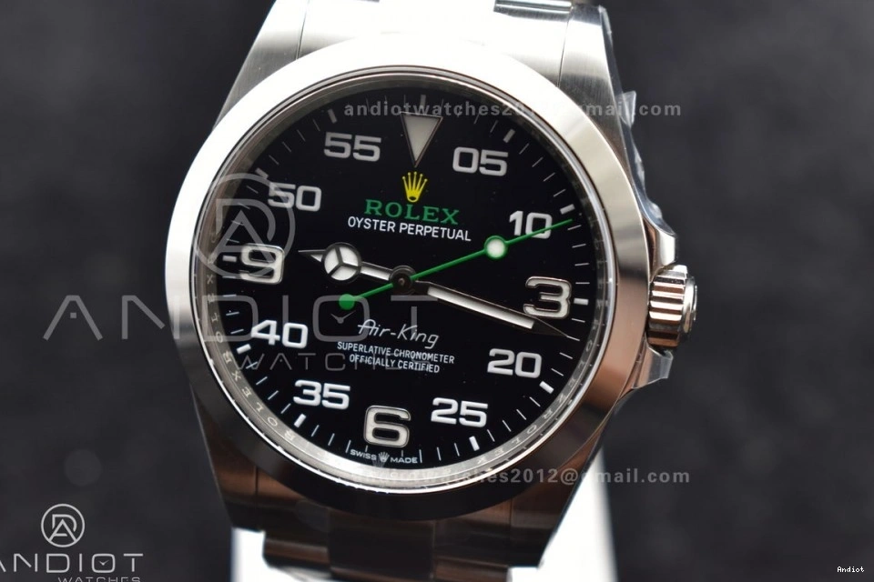 500 1:1 Best Steel Air-King Edition on Dial Black SS Bracelet VR 126900 RelaxedFit 904L Clean 0713